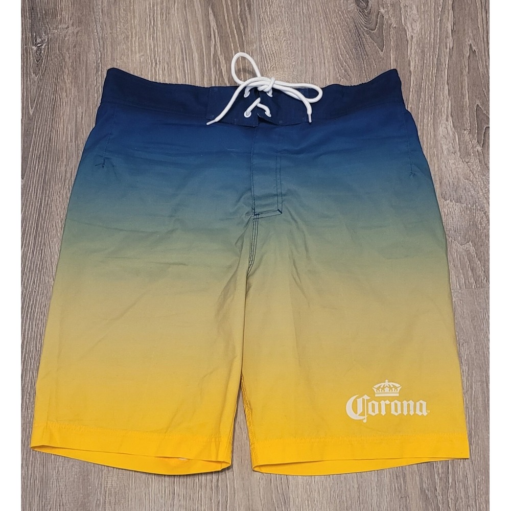 Corona‎ Yellow Blue Board Short Mens Size Small
